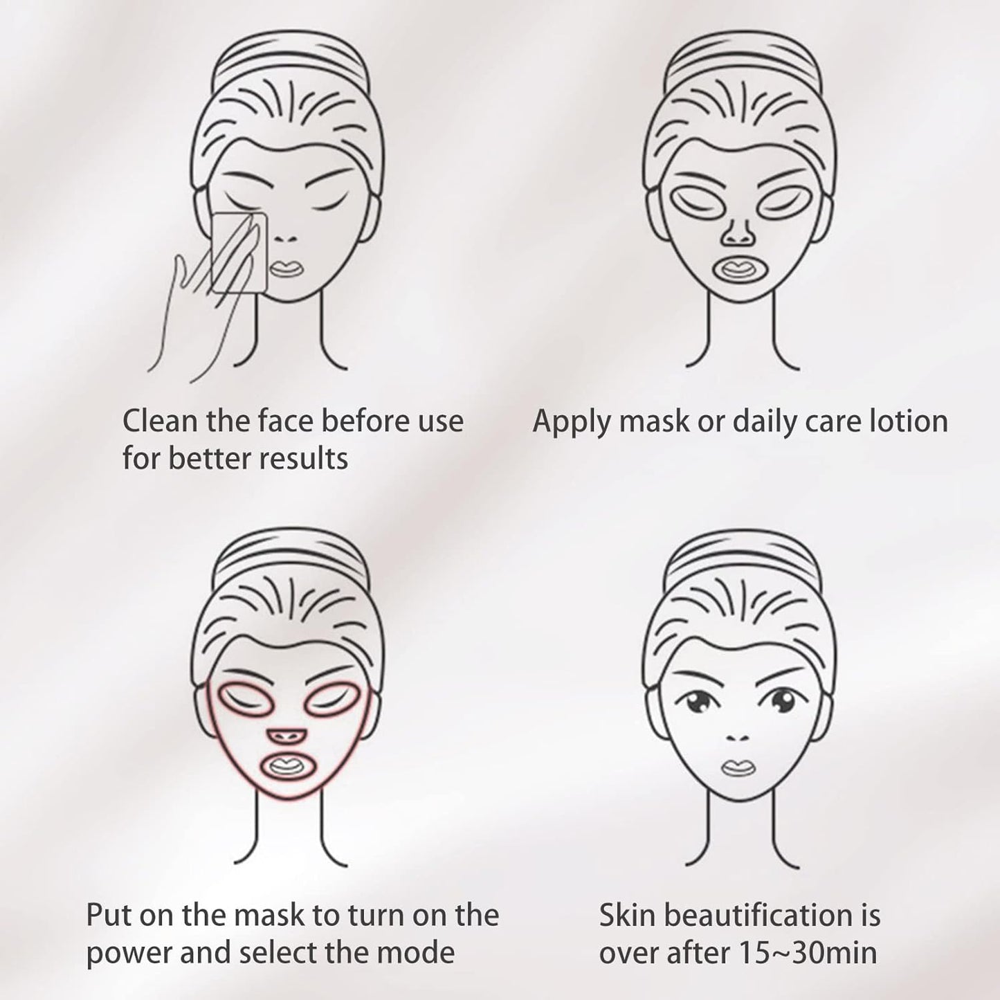 LED Light Therapy Face Mask - 7 Colour Photon Therapy Mask for Face Skin Rejuvenation, Facial Skin Treatment, Anti-Aging, Anti-Acne, Anti-Wrinkle