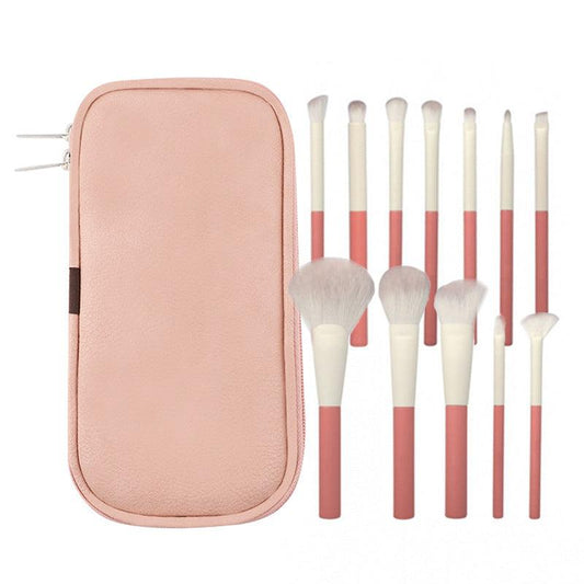 Glamorous Pink 12-Piece Makeup Brush Set for Flawless Beauty-1