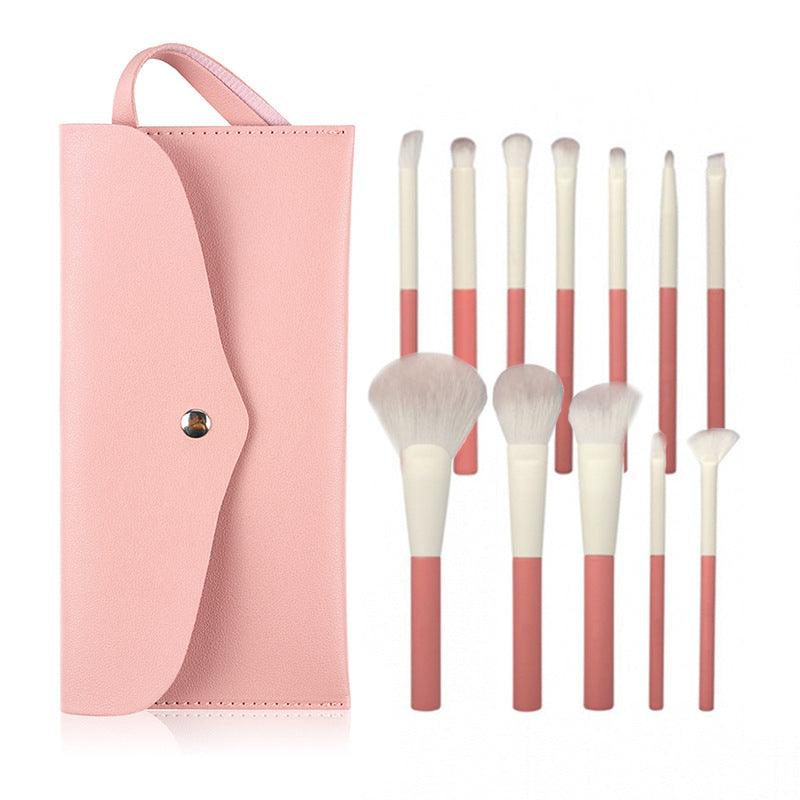 Glamorous Pink 12-Piece Makeup Brush Set for Flawless Beauty-2