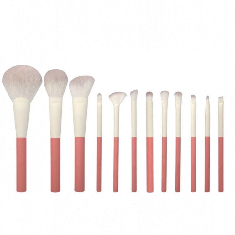 Glamorous Pink 12-Piece Makeup Brush Set for Flawless Beauty-3