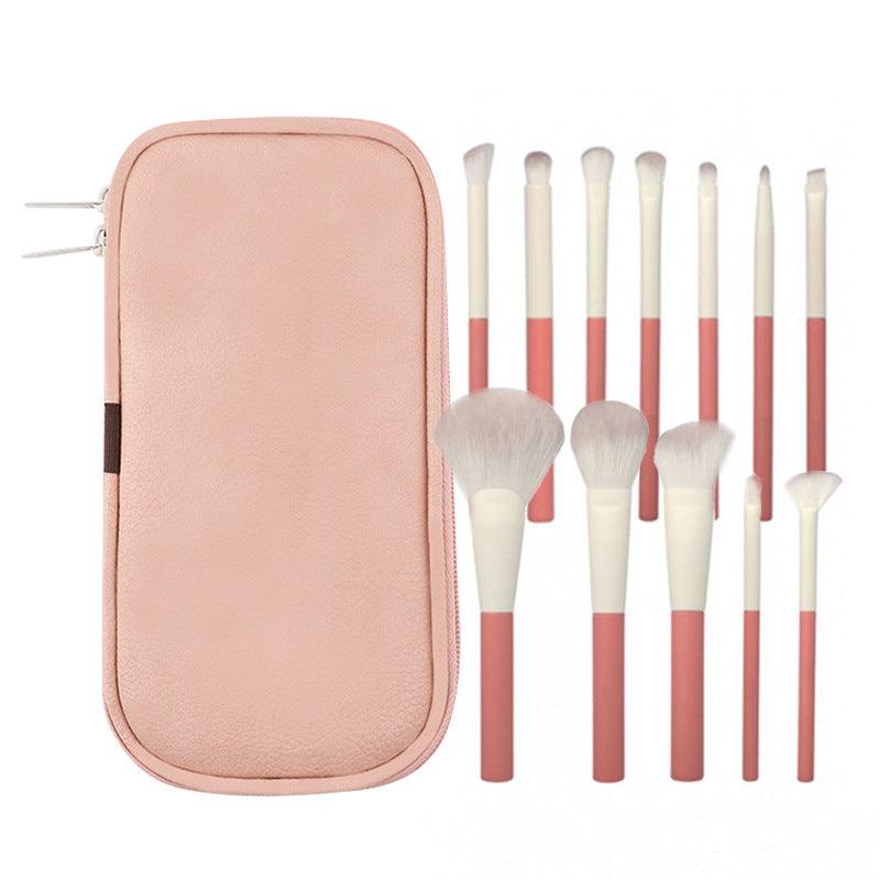 Glamorous Pink 12-Piece Makeup Brush Set for Flawless Beauty-0