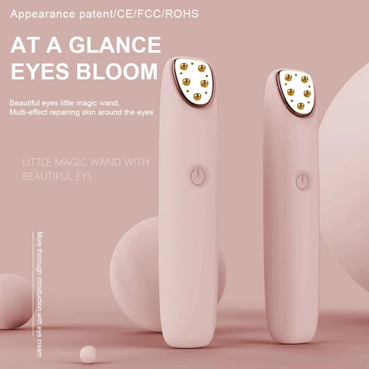 Electric Eye Massager Pen for Dark Circles and Wrinkle Reduction with Vibration and Radio Frequency Technology - Available in 5 Colors