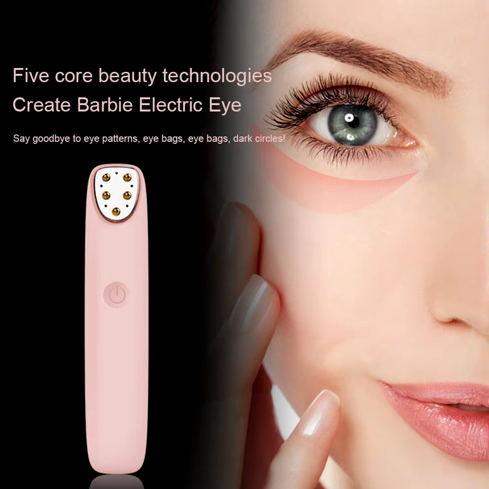 Electric Eye Massager Pen for Dark Circles and Wrinkle Reduction with Vibration and Radio Frequency Technology - Available in 5 Colors
