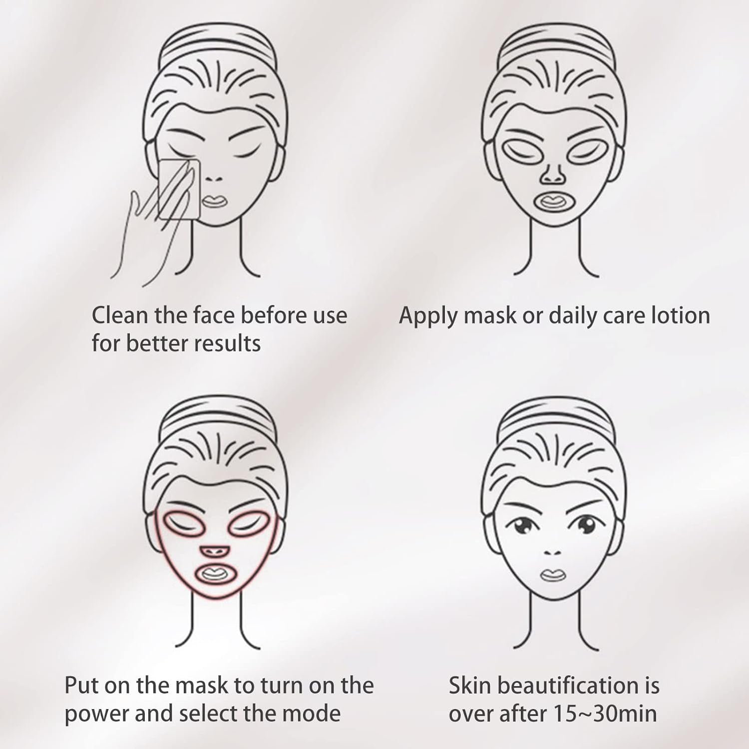 LED Light Therapy Face Mask -  7 Colour Photon Therapy Mask for Face Skin Rejuvenation, Facial Skin Treatment, Anti-Aging, Anti-Acne, Anti-Wrinkle