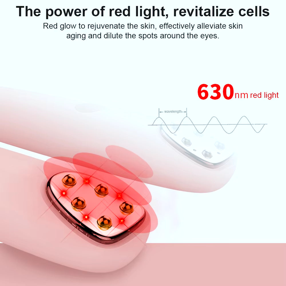 Electric Eye Massager Pen for Dark Circles and Wrinkle Reduction with Vibration and Radio Frequency Technology - Available in 5 Colors