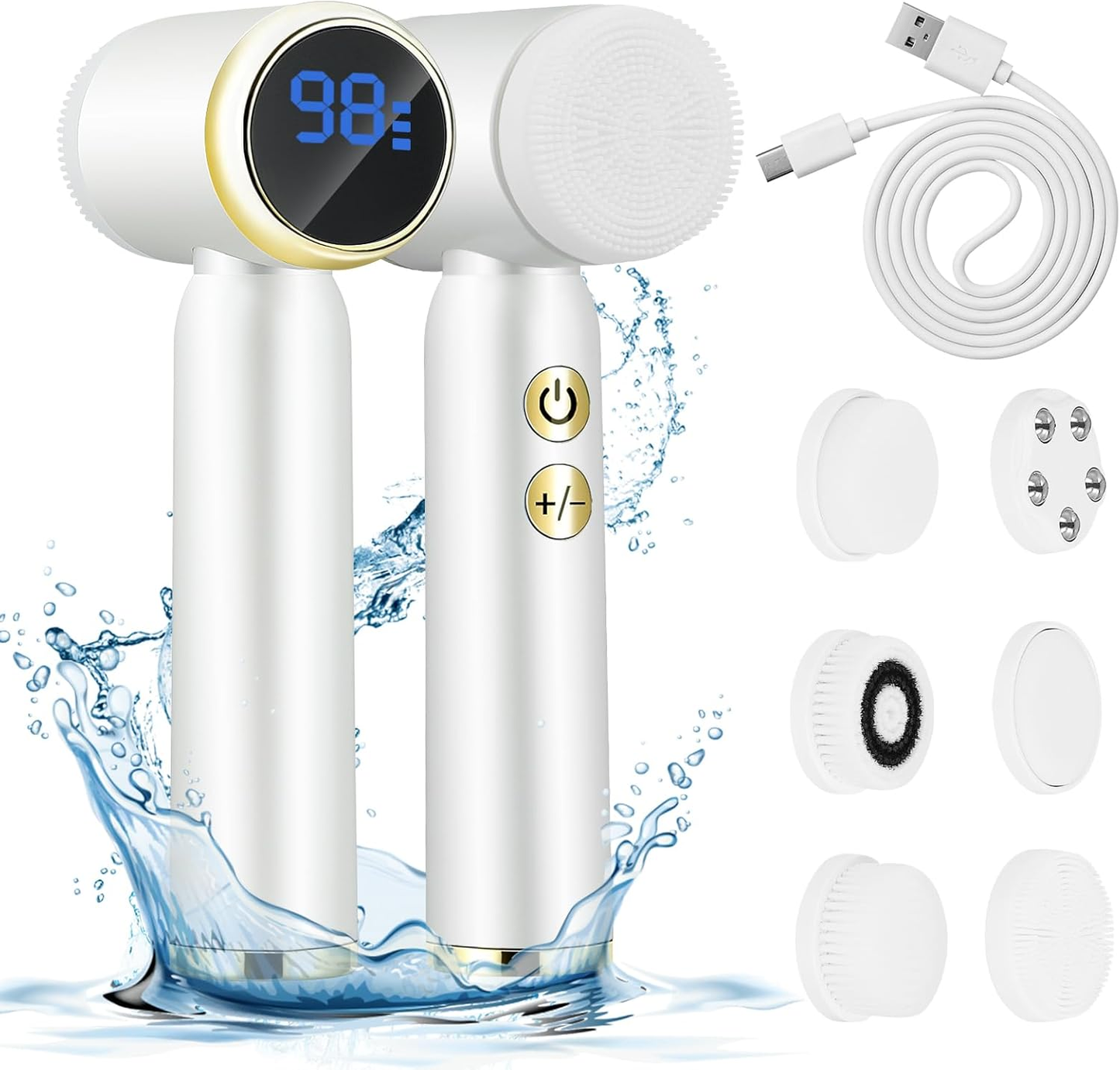Electric Facial Cleanser - 6 in 1 Waterproof Facial brush