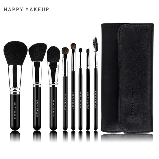 Portable Beauty: 8-Piece Travel Makeup Brush Set-0