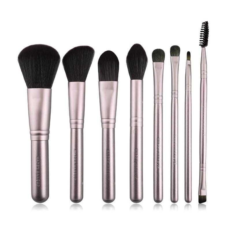 Portable Beauty: 8-Piece Travel Makeup Brush Set-2