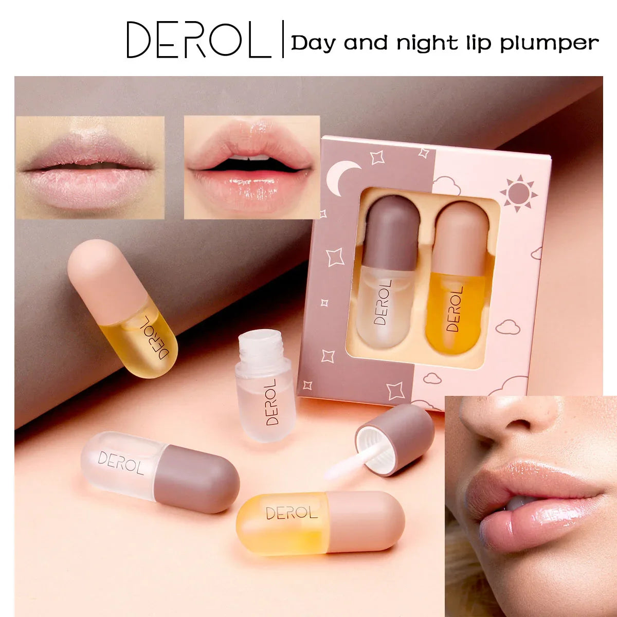 DEROL Ginger Extract Peppermint Lip Plumper Night Repair-0