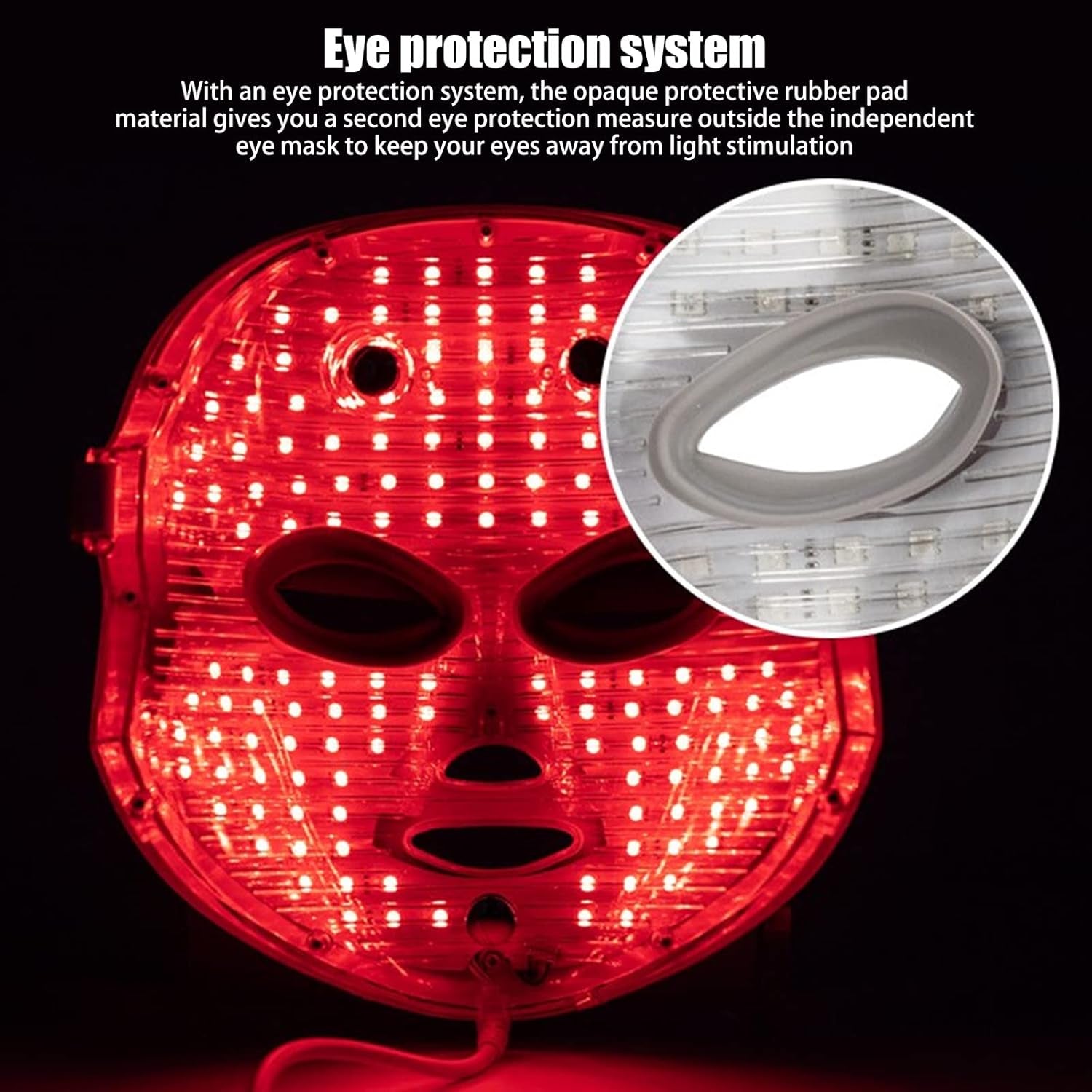 LED Light Therapy Face Mask -  7 Colour Photon Therapy Mask for Face Skin Rejuvenation, Facial Skin Treatment, Anti-Aging, Anti-Acne, Anti-Wrinkle